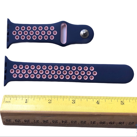 5/$20 NEW Blue Pink Silicone Sport Band Apple Watch 44/45/49 mm M/L Holes - Picture 5 of 8